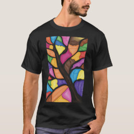Camiseta Arte de árbol de vidrio teñido