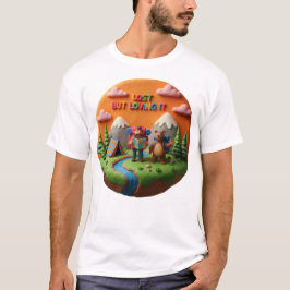 Camiseta Arte de arcilla “Perdido pero encantado” Escena de