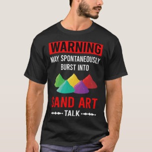 Camiseta Arte de arena de advertencia roja
