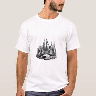 Camiseta Arte de arquitectura de edificios de la ciudad de