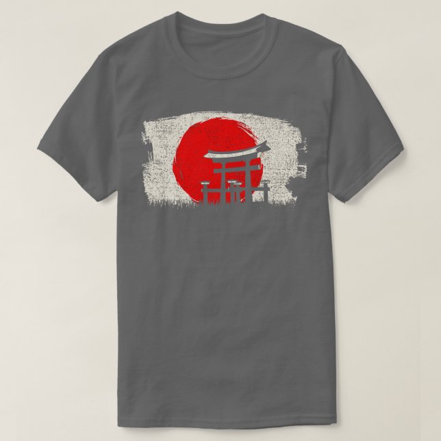 Camiseta Arte de arquitectura japonés Torii Gate (Diseño del anverso)