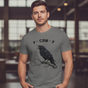 Camiseta Arte de ave gótica divertida cuervo F-CAW-F