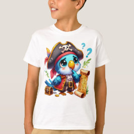 Camiseta Arte de aventura lindo loro pirata