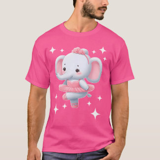 Camiseta Arte de bailarina de elefante adorable bailando