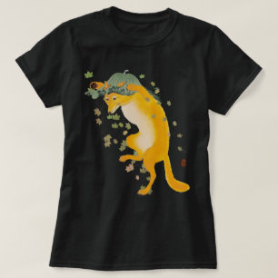 Camiseta Arte de baile japonés del Fox del vintage