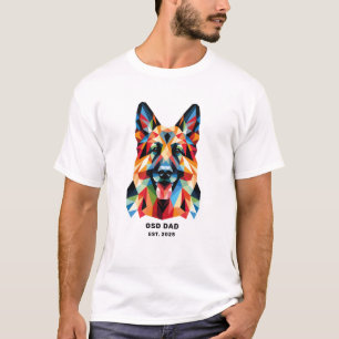 Camiseta Arte de bajo polígono personalizado para papá de p