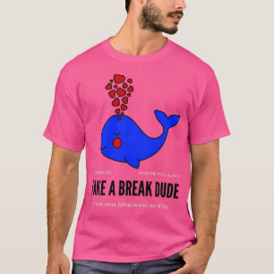 Camiseta arte de ballena azul dormido