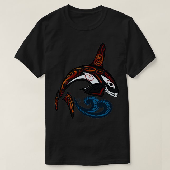 Camiseta Arte de ballenas (Diseño del anverso)