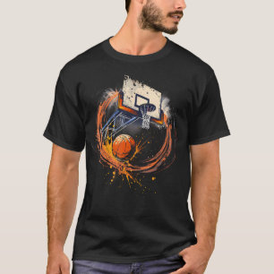 Camiseta Arte de Baloncesto Amante del Baloncesto Salpicadu