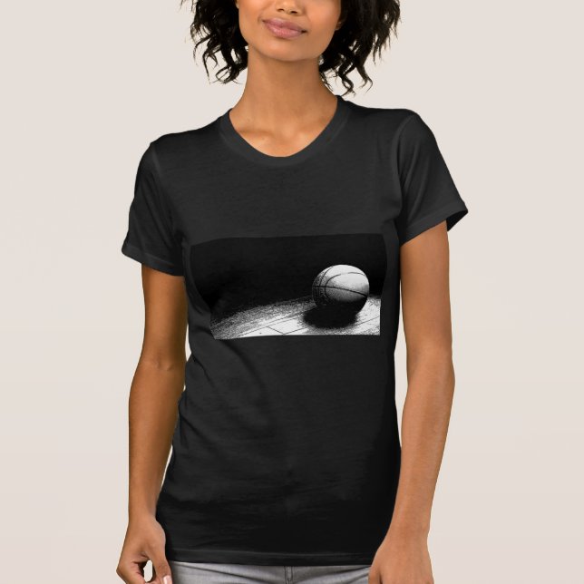 Camiseta Arte de baloncesto blanco negro (Anverso)