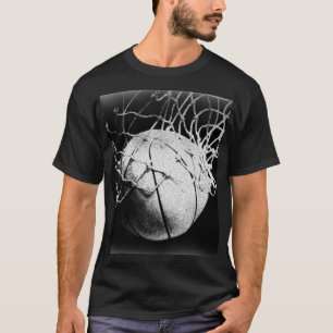 Camiseta Arte de baloncesto en blanco y negro