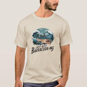Camiseta Arte de Barracuda humorístico para aficionados al 
