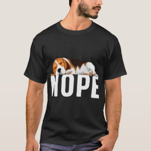 Camiseta Arte de Beagle para hombres mujeres Nope Perro Bea
