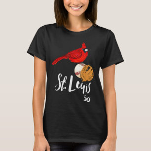 Camiseta Arte de béisbol número 50 del Cardenal Rojo de Sai