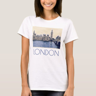 Camiseta Arte de Big Ben London Watercolor