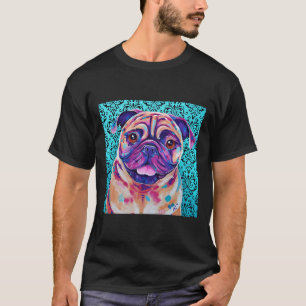 Camiseta Arte de Billy - Pug marrón Premium 145
