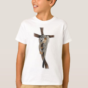 Camiseta arte de bolígrafo de mono araña