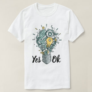 Camiseta Arte de bombilla de cerebro mecánico