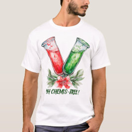 Camiseta Arte de broma con tubo de ensayo de química festiv