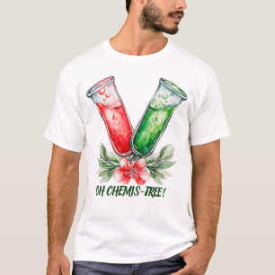 Camiseta Arte de broma con tubo de ensayo de química festiv