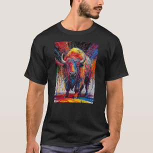 Camiseta Arte de búfalo de IA