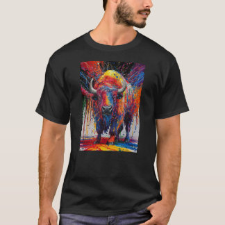 Camiseta Arte de búfalo de IA