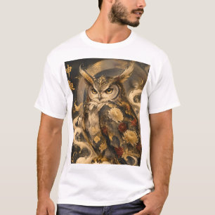 Camiseta Arte de búho japonés Diseño tradicional de búho