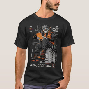 Camiseta Arte de búsqueda de conocimiento ciberpunk de la c