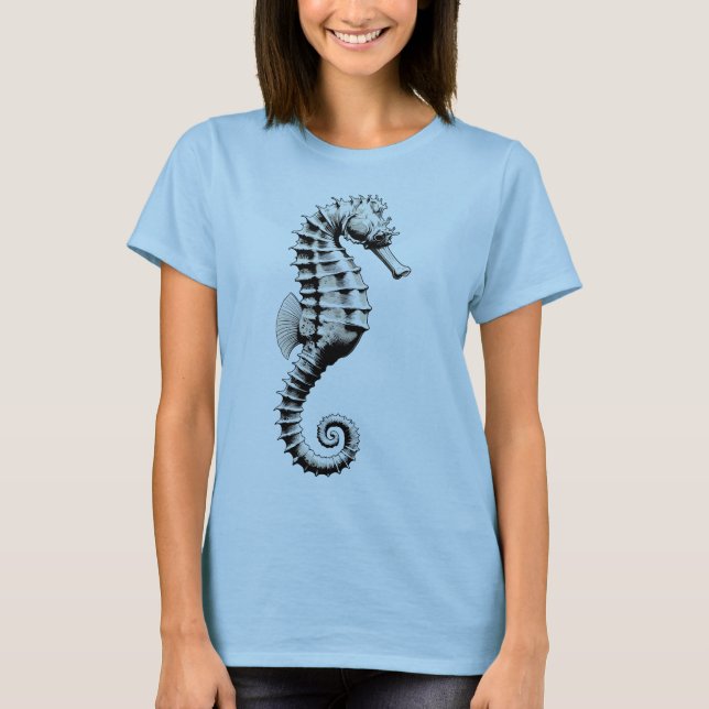 Camiseta Arte de caballito de mar (Anverso)