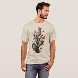 Camiseta arte de cactus del desierto cósmico