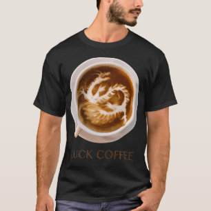 Camiseta Arte de café Dragón chino de suerte