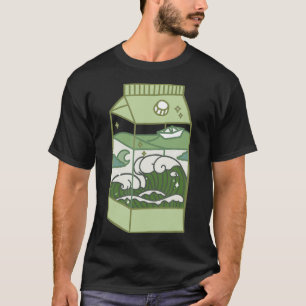 Camiseta Arte de caja de leche estético Anime Otaku Kawaii 