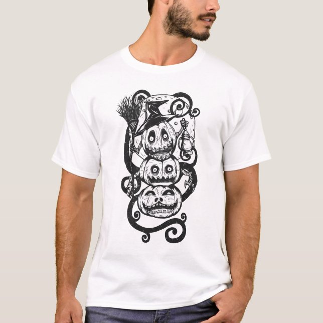 Camiseta Arte de calabaza (Anverso)