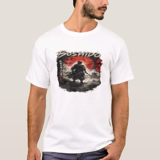 Camiseta Arte de Caligrafía Japonesa Kanji Samurái Bushido