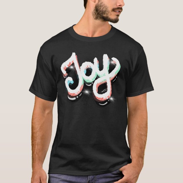 Camiseta Arte de calle de alegría con estilo de aerógrafo u (Anverso)