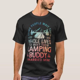 Camiseta Arte de camping Pareja de campistas Amantes del ca