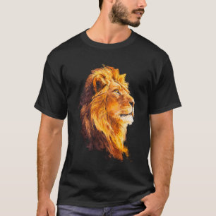 Camiseta Arte de cara de león animal gráfico safari african
