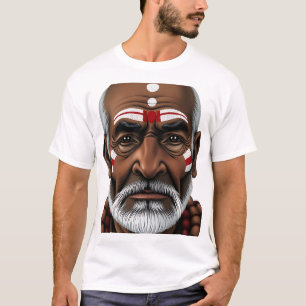 Camiseta Arte de cara tribal - Ilustracion aborigen