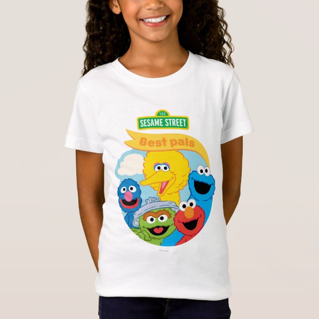 Camiseta Arte de caracteres de Plaza Sésamo (Anverso)
