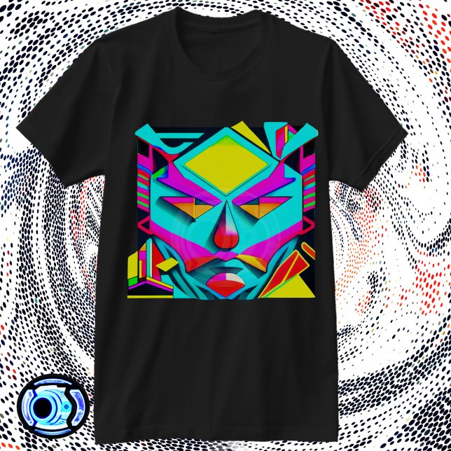 Camiseta Arte de caras geométricas - Resumen Diseño 3D (Subido por el creador)