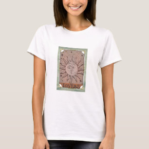 Camiseta Arte de cartas de tarot de dualidad de sol y luna 