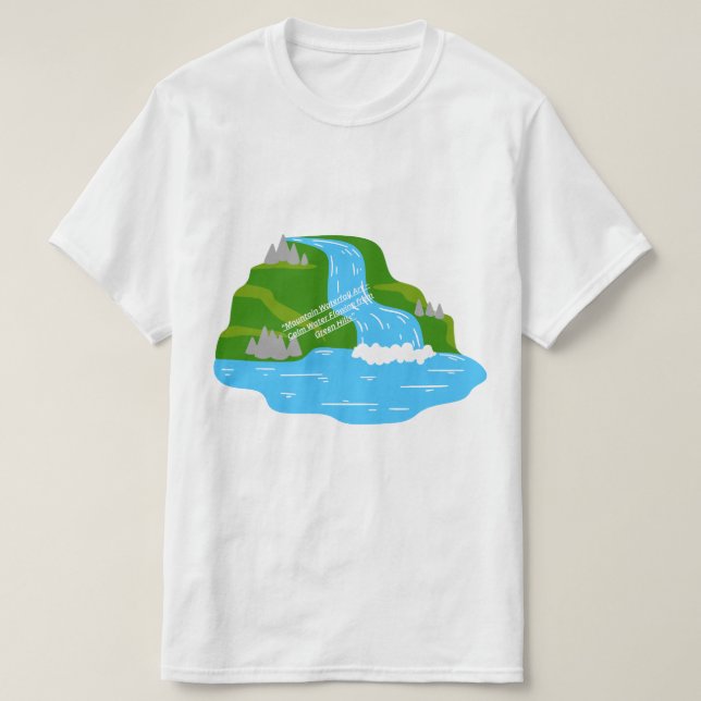 Camiseta Arte de cascada de montaña – Naturaleza pacífica (Diseño del anverso)