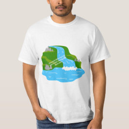 Camiseta Arte de cascada de montaña – Naturaleza pacífica