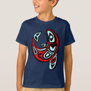 Camiseta Arte de caza de ballenas con tatuaje tótem de hait