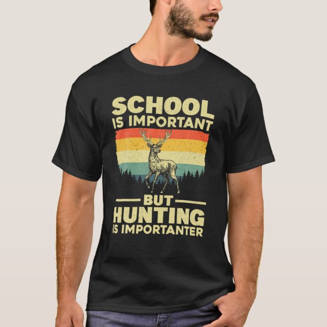 Camiseta Arte De Caza Gracioso Para Hombres De Niños Deer H (Anverso)