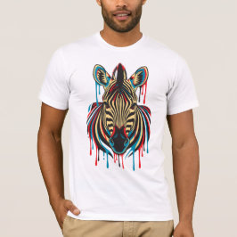 Camiseta Arte de cebra con grafiti