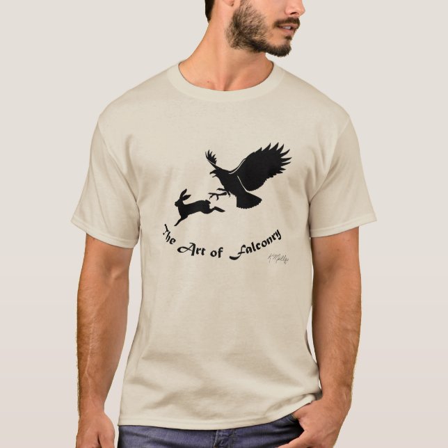Camiseta Arte de Cetrería - Halcón de Cola Roja (Anverso)