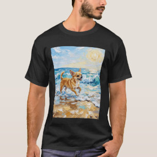 Camiseta Arte de Chihuahua Perro Playa Soleada