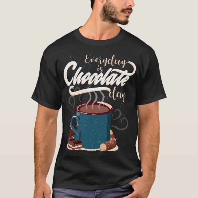 Camiseta Arte de chocolate caliente para el día del chocola (Anverso)