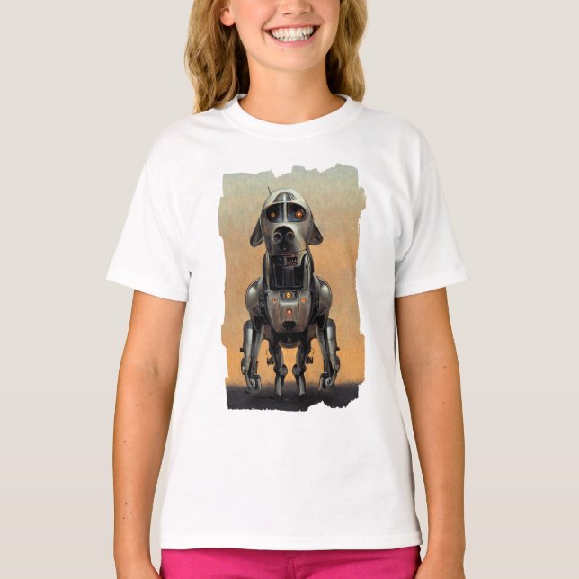 Camiseta Arte de ciencia ficción | Retrato de un perro robo (Anverso)